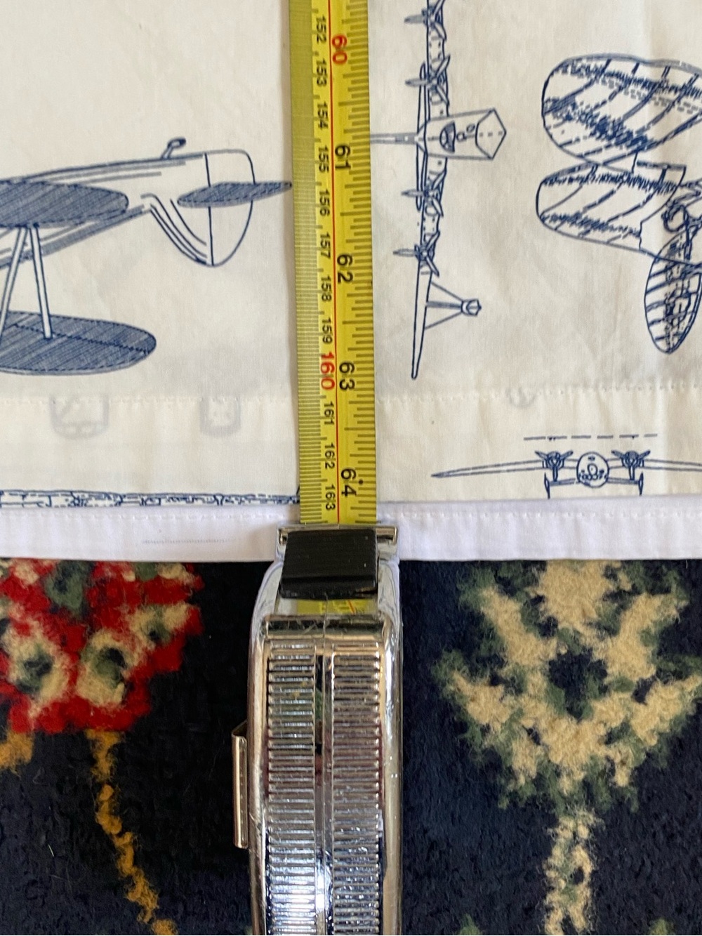 Restoration Hardware Baby And Child Vintage Airplane Blueprint Crib Sheet Set - Picture 11 of 16